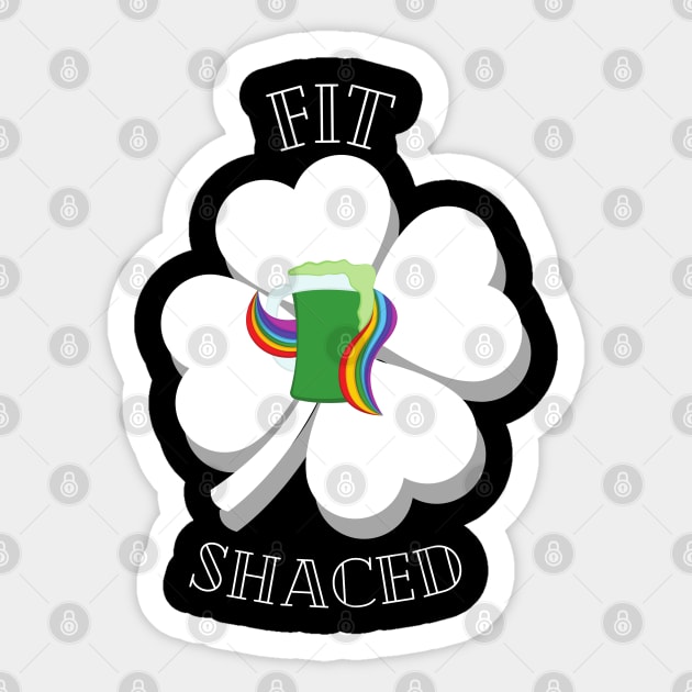 FitShaced - St Patrick's Day Funny Drinking Clover Green Beer Sticker by Apathecary